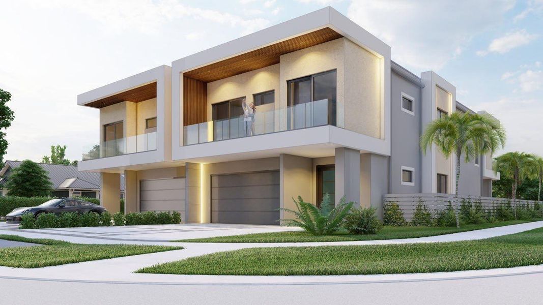 Front exterior of a new home in , Fort Lauderdale, FL, highlighting curb appeal (Image 1).