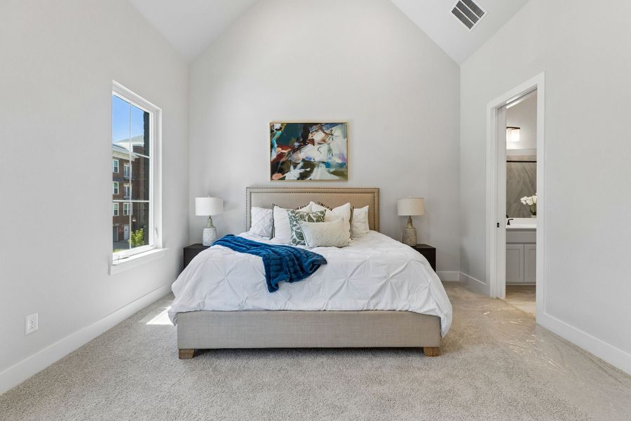 Furnished interior view inside a new home in Newman Village Townhomes, Frisco (Image 19).