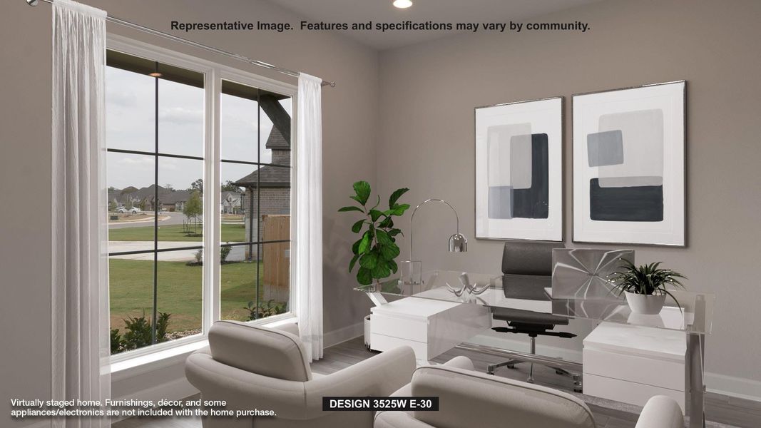Furnished interior view inside a new home in Parkside on the River West, Georgetown (Image 6).