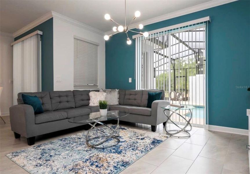 Furnished interior view inside a new home in , Kissimmee (Image 10).