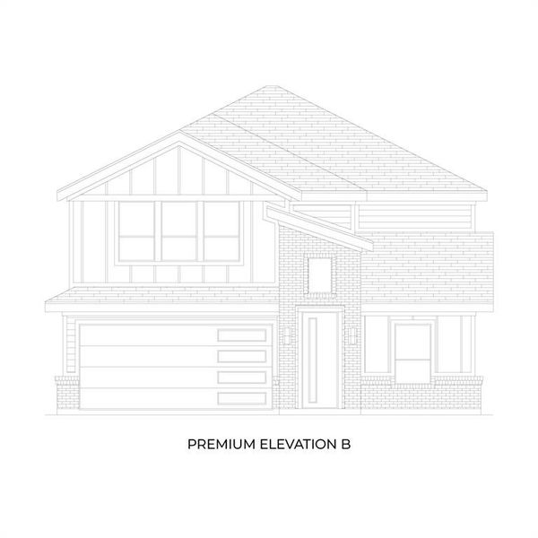 Exterior rendering of this home design in The Meadows, Krum, TX (Image 6).