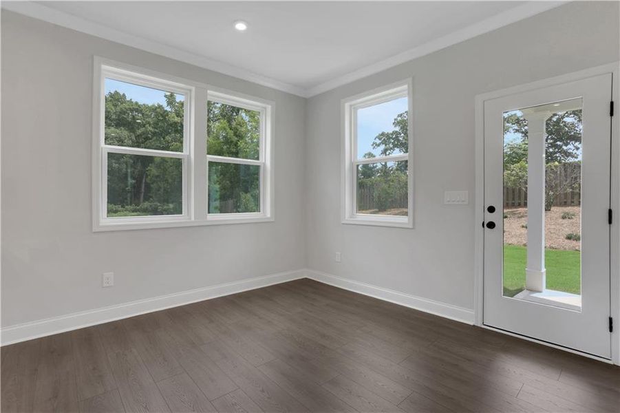 Spacious, unfurnished interior of a new home in The Paddocks at Doc Hughes, Buford (Image 27). Spacious, unfurnished interior of a new home in The Paddocks at Doc Hughes, Buford (Image 27).