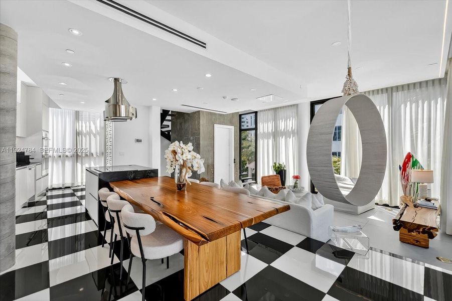 Furnished interior view inside a new home in , Miami Beach (Image 6). Furnished interior view inside a new home in , Miami Beach (Image 6).