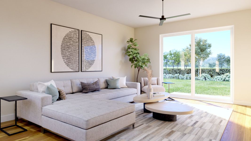 Representative furnished interior of a home built from the Cove by Risewell Homes in Eagletail Landings, Howey-in-the-Hills (Image 8). Representative furnished interior of a home built from the Cove by Risewell Homes in Eagletail Landings, Howey-in-the-Hills (Image 8).