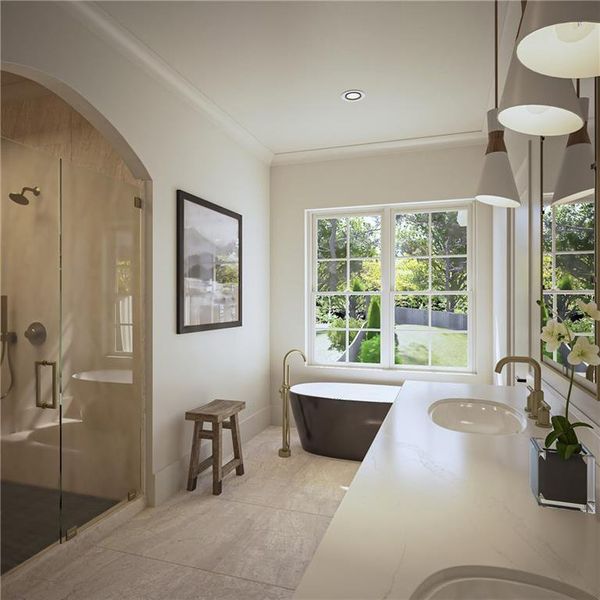 Furnished interior view inside a new home in , Atlanta (Image 5).