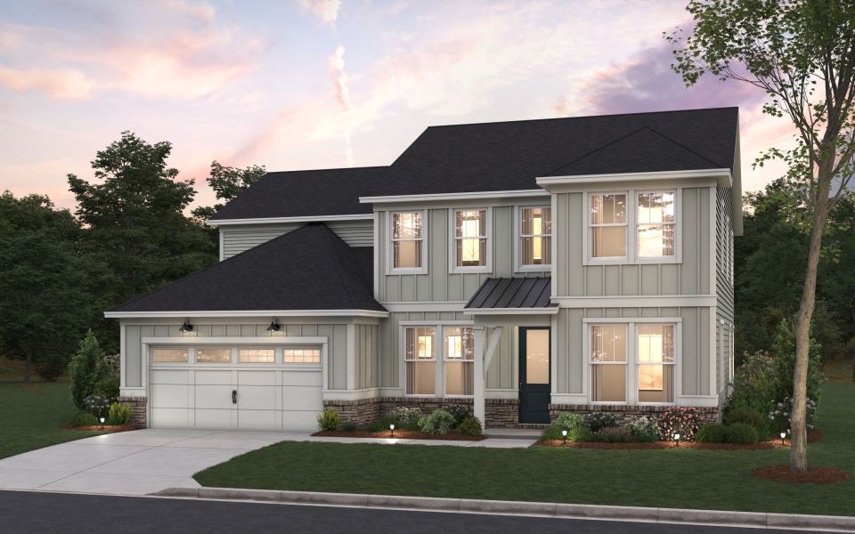 Representative exterior photo of a completed home built from the Foxwood by Pulte Homes in Bristol, Dawsonville, GA (Image 10).