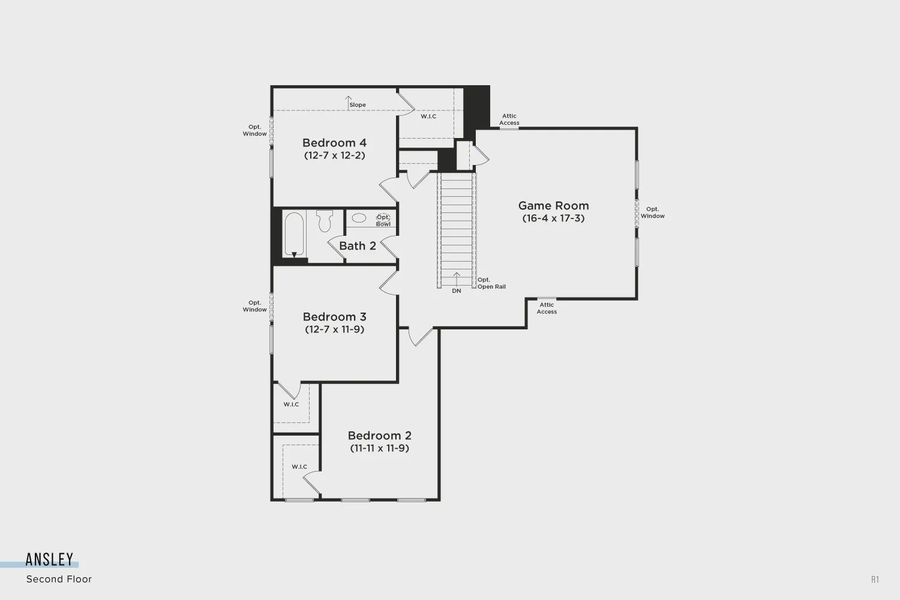 2D floor plan layout of this home in Jasper Landing, Four Oaks, NC (Image 20). 2D floor plan layout of this home in Jasper Landing, Four Oaks, NC (Image 20).