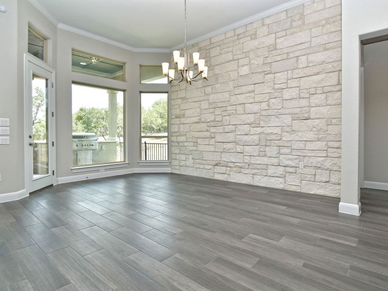 Representative unfurnished interior of a home built from the San Simeon II by Giddens Homes in Clearwater Ranch, Liberty Hill (Image 67).
