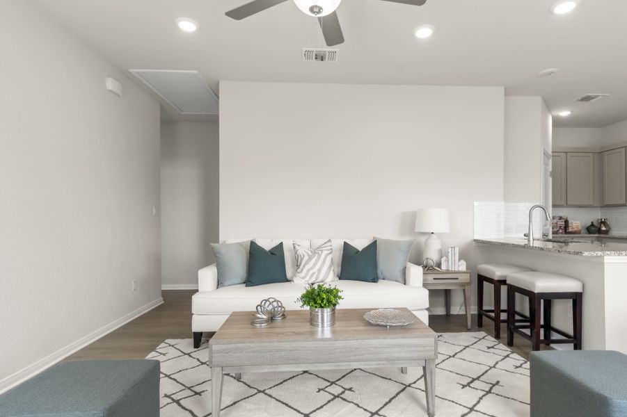 Furnished interior view inside a new home in Blanco Vista, San Marcos (Image 15).