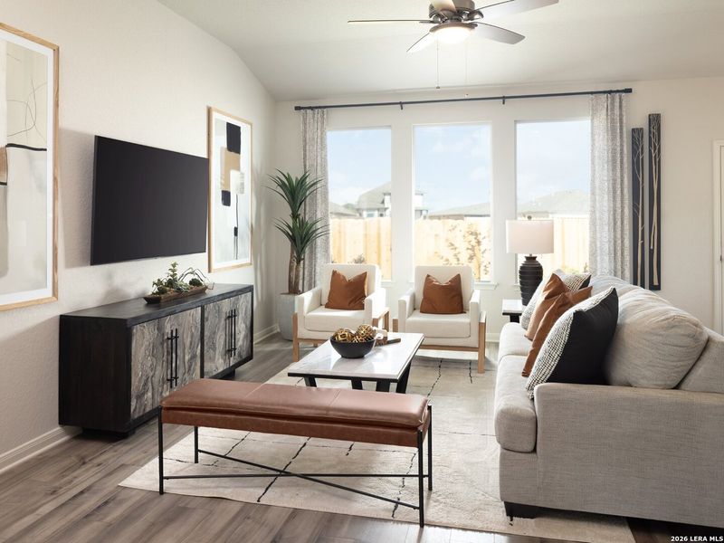 Furnished interior view inside a new home in Sagebrooke - Classic Series, San Antonio (Image 8). Furnished interior view inside a new home in Sagebrooke - Classic Series, San Antonio (Image 8).