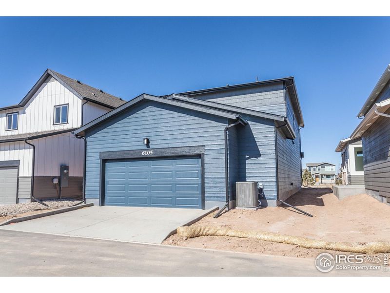 Alley load attached garage
