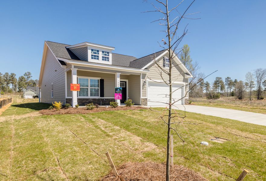 Front exterior of a new home in Millbrook, Thomson, GA, highlighting curb appeal (Image 2).