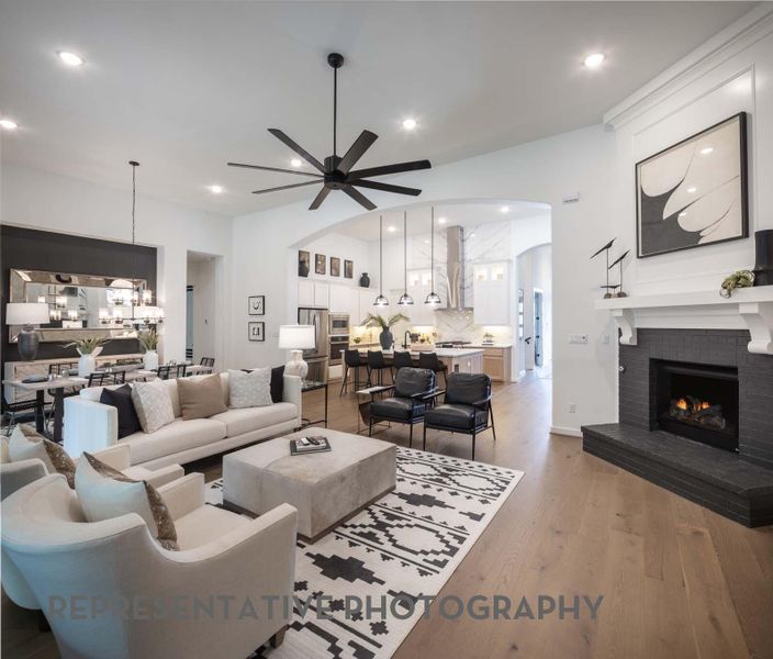 Furnished interior view inside a new home in The Woodlands Hills, Willis (Image 8).