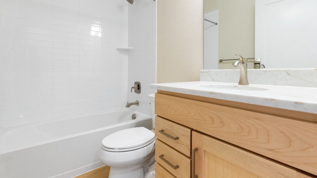 Furnished interior view inside a new home in Dillon Pointe - City, Broomfield (Image 18).