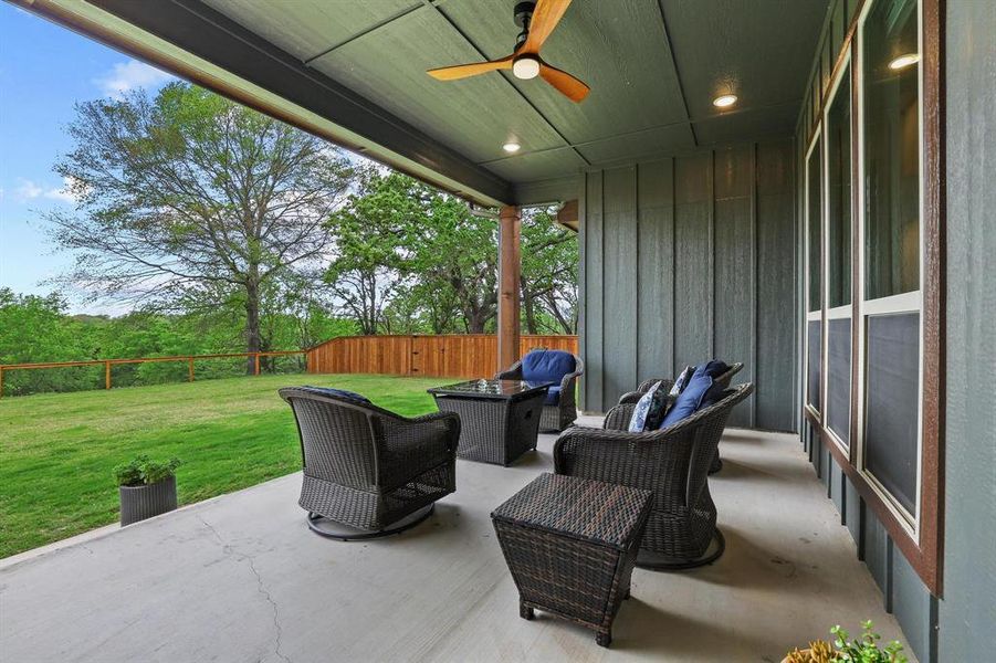 Exterior details and patio area of a home in , Denison (Image 2). Exterior details and patio area of a home in , Denison (Image 2).