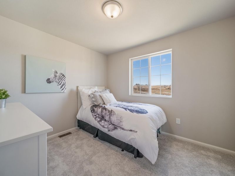 Furnished interior view inside a new home in Thompson River Ranch, Johnstown (Image 22).