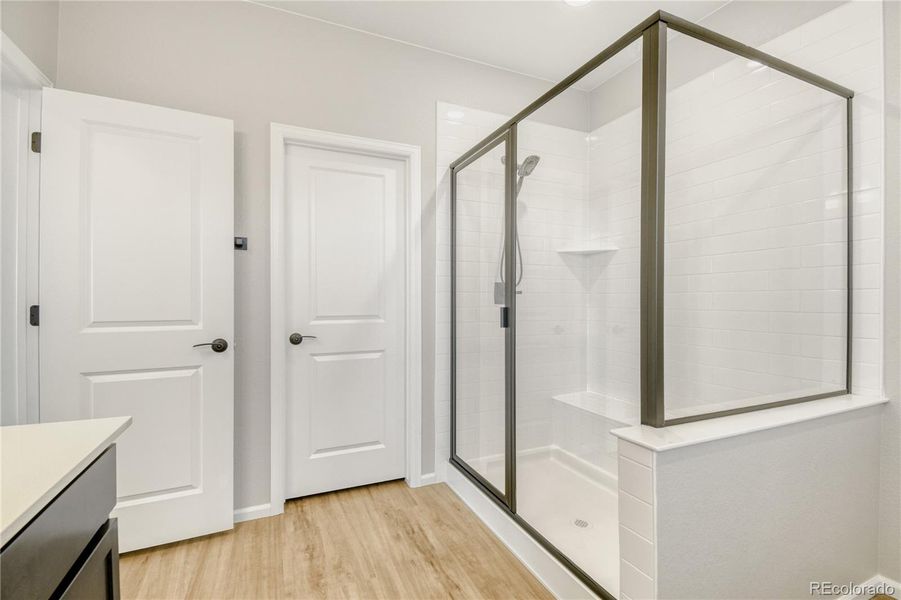 Primary walk-in shower