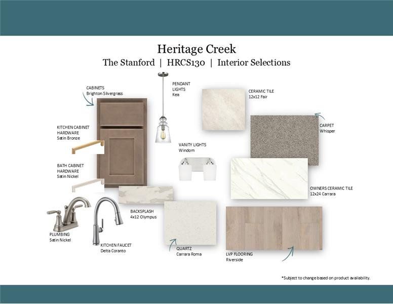 Sample of building materials used in homes in Heritage Creek, Nashville (Image 42).