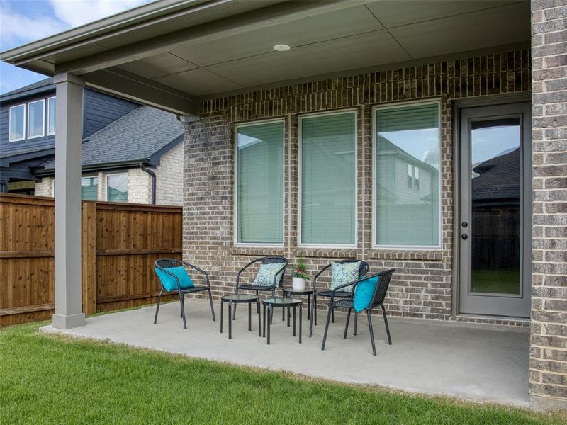 Exterior details and patio area of a home in , Prosper (Image 4). Exterior details and patio area of a home in , Prosper (Image 4).