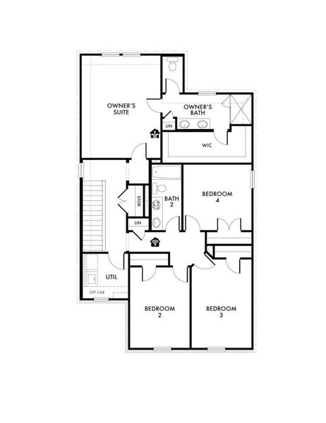 2D floor plan layout for the Mulberry by Impression Homes in Northspur, Terrell, TX (Image 4).