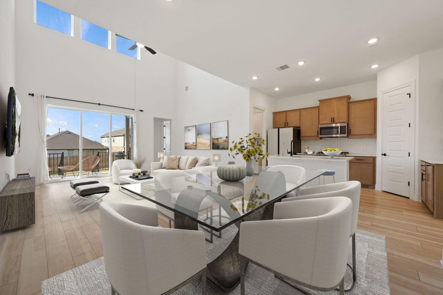 Furnished interior view inside a new home in Cedar Brook, Leander (Image 7).