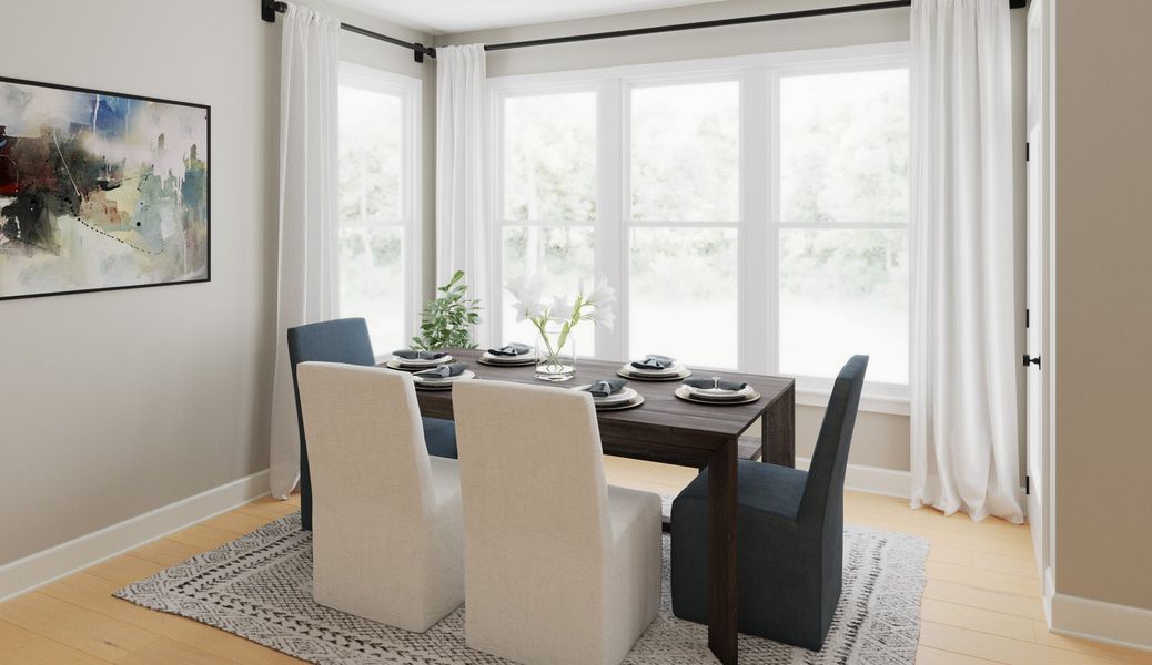 Representative furnished interior of a home built from the Teagan by Fischer Homes in Twin Lakes, Hoschton (Image 3).