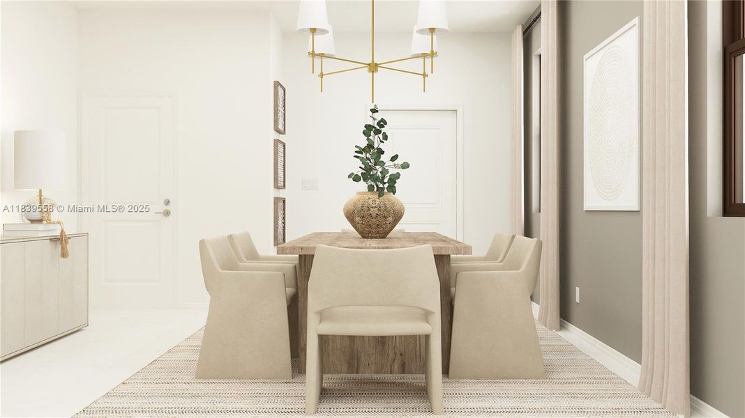 Furnished interior view inside a new home in Arbor Estates, Miami (Image 3).