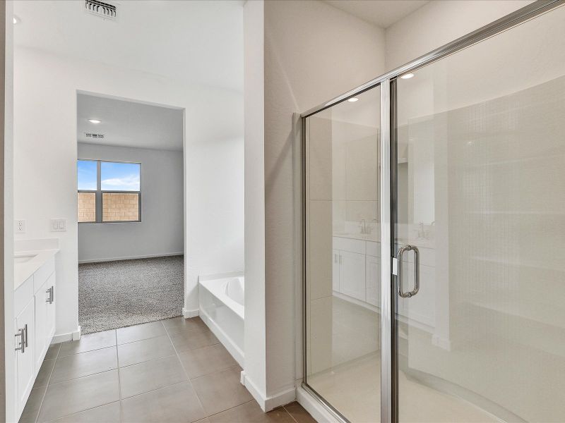 Primary bathroom in the Onyx floorplan