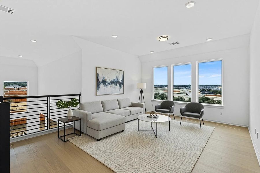 Furnished interior view inside a new home in Lariat - 70', Liberty Hill (Image 11).