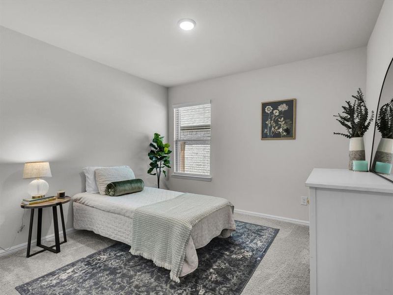 Split fourth bedroom allows for ample privacy.