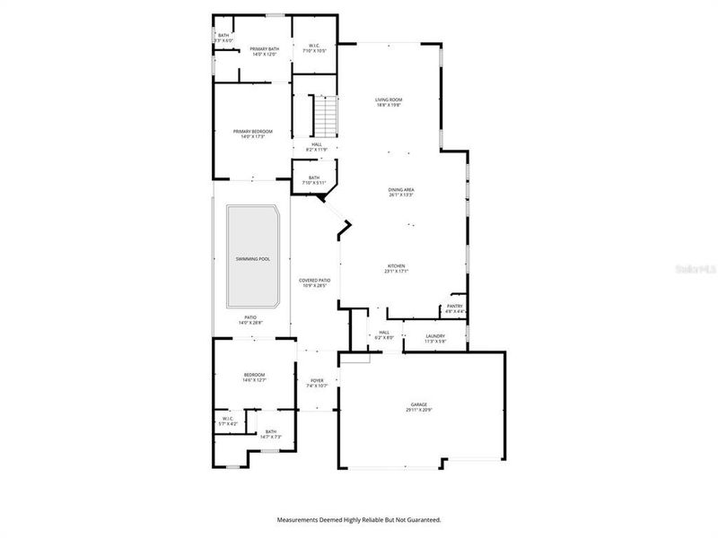 2D floor plan layout of this home in Hampton Green at Providence, Davenport, FL (Image 5).