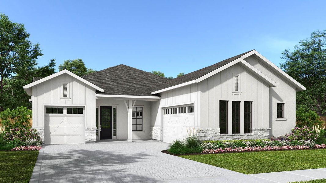 Representative exterior photo of a completed home built from the 2683F by Perry Homes in Southern Hills, Brooksville, FL (Image 3).
