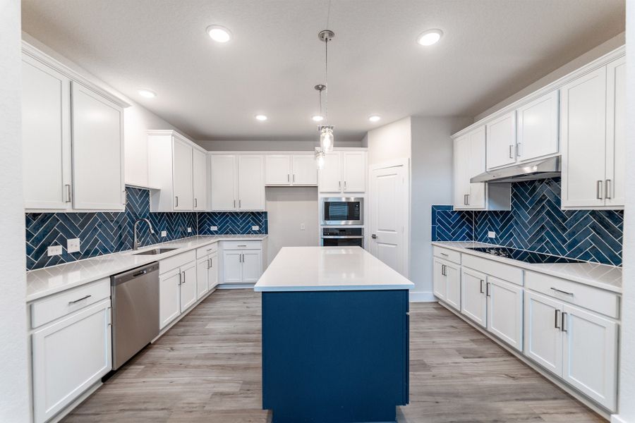 Furnished interior view inside a new home in The Woodlands at Medina Hills, Mico (Image 3).