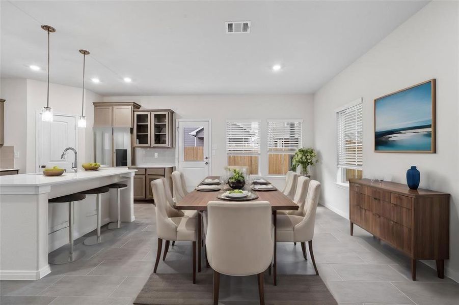 Representative furnished interior of a home built from the Brayden 1975NC by Saratoga Homes in Eagle Landing, Houston (Image 4).