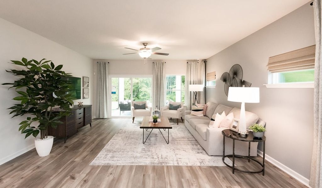 Paisley floorplan modeled at Parc Terrace in Holly Springs, GA.