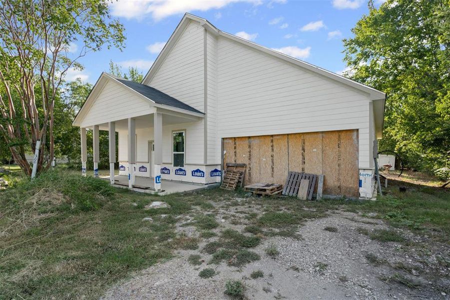 Back of property Back of property