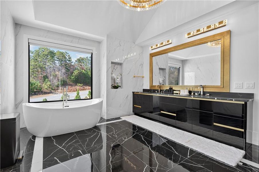 Furnished interior view inside a new home in , Suwanee (Image 11).