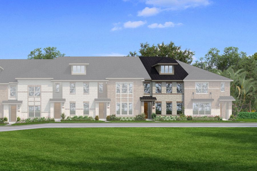 Representative exterior photo of a completed home built from the Holbrook by Mattamy Homes in Bayside, Rowlett, TX (Image 5).