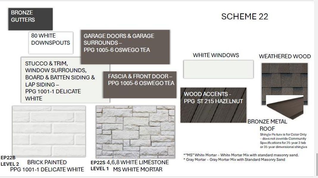 Sample of building materials used in homes in Saddle Ridge at Wildhorse Ranch, Manor (Image 27).