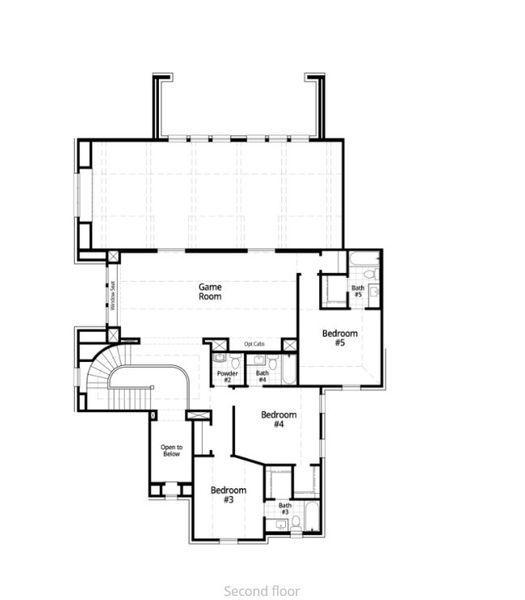 2D floor plan layout for the Varese Plan by Highland Homes in Cambridge Crossing: 74ft. lots, Celina, TX (Image 5). 2D floor plan layout for the Varese Plan by Highland Homes in Cambridge Crossing: 74ft. lots, Celina, TX (Image 5).