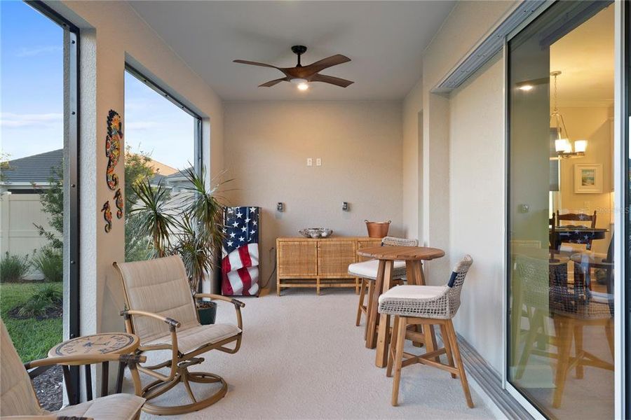 Exterior details and patio area of a home in Esplanade at Wiregrass Ranch, Wesley Chapel (Image 3).