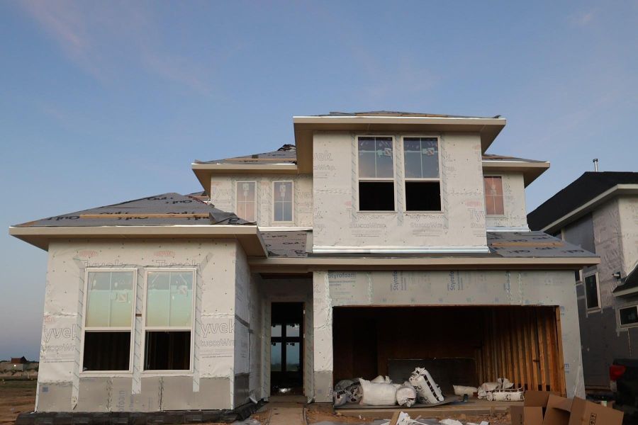 In-progress construction of a new home in Woodson’s Reserve, Spring, TX (Image 5).
