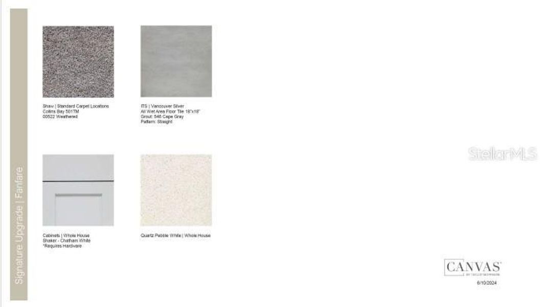 Sample of building materials used in homes in Waterstone, Groveland (Image 20).