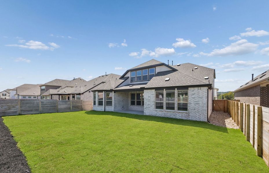 Exterior details and patio area of a home in Bluffview Reserve, Leander (Image 3).