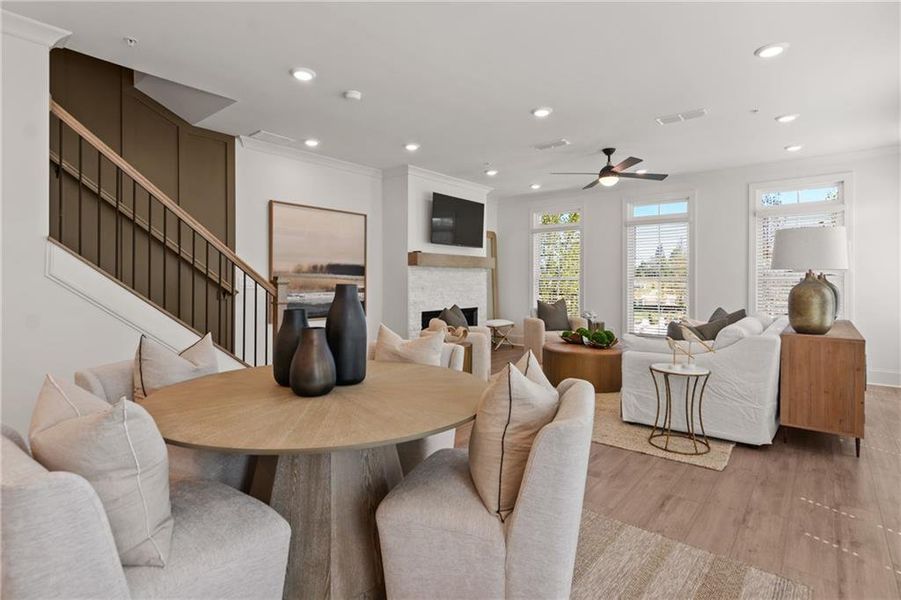 Furnished interior view inside a new home in IveyBrooke, Alpharetta (Image 9).