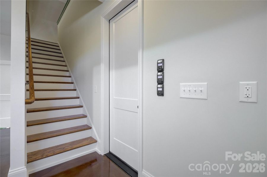Stairs to the loft area