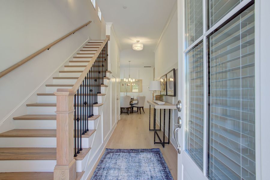 Large foyer creates a great space to greet your guests when entertaining