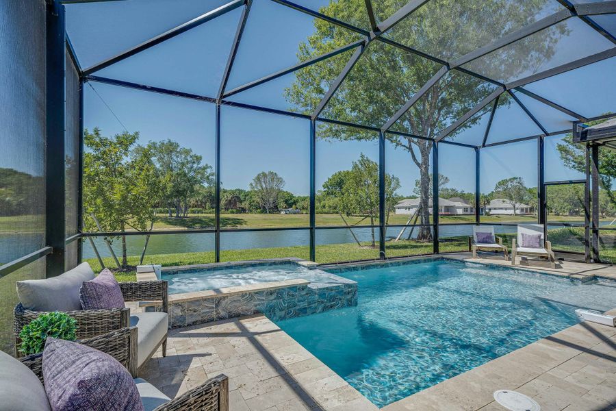 Exterior details and patio area of a home in Lucaya Pointe, Vero Beach (Image 21).