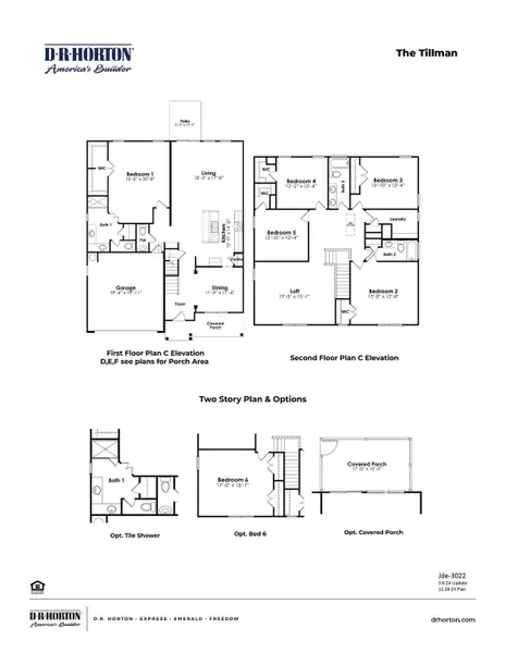 2D floor plan layout for the TILLMAN by D.R. Horton in Coastal Farms, Conway, SC (Image 2). 2D floor plan layout for the TILLMAN by D.R. Horton in Coastal Farms, Conway, SC (Image 2).