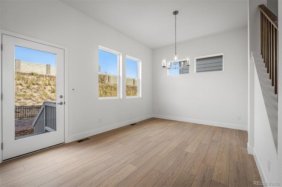 Spacious, unfurnished interior of a new home in Trailside at Cottonwood Creek, Colorado Springs (Image 29).
